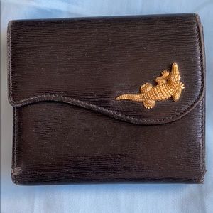 Leather wallet 4x4 when closed.